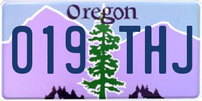 OR license plate 019THJ