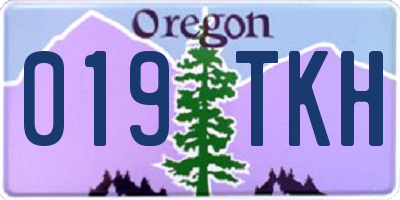 OR license plate 019TKH