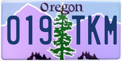 OR license plate 019TKM