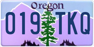 OR license plate 019TKQ