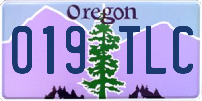 OR license plate 019TLC