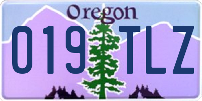 OR license plate 019TLZ