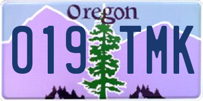 OR license plate 019TMK