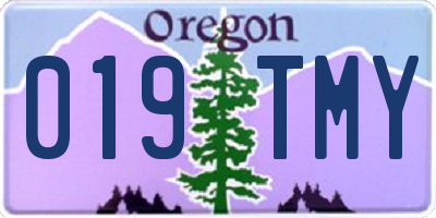 OR license plate 019TMY
