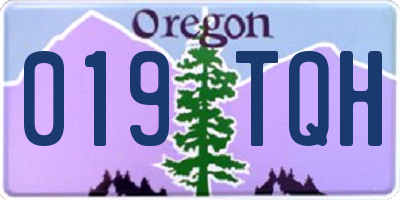 OR license plate 019TQH