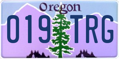 OR license plate 019TRG