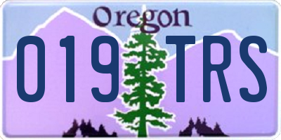 OR license plate 019TRS