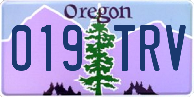 OR license plate 019TRV