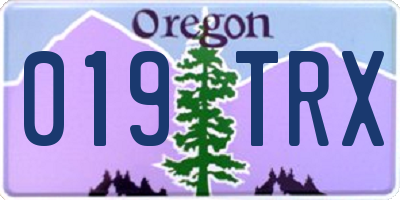 OR license plate 019TRX