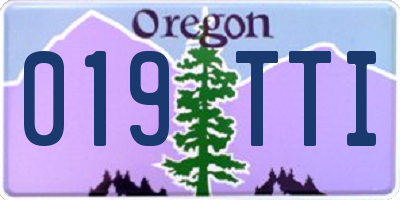 OR license plate 019TTI