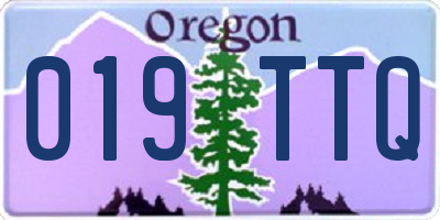 OR license plate 019TTQ