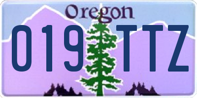 OR license plate 019TTZ