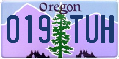 OR license plate 019TUH