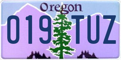 OR license plate 019TUZ