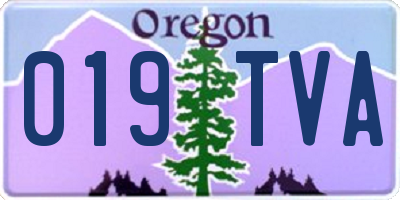 OR license plate 019TVA