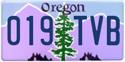 OR license plate 019TVB
