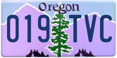 OR license plate 019TVC