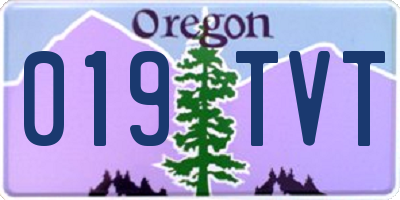 OR license plate 019TVT
