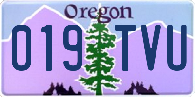 OR license plate 019TVU