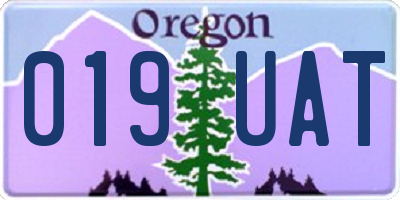 OR license plate 019UAT