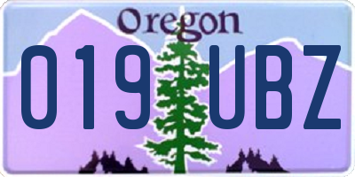 OR license plate 019UBZ
