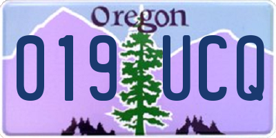 OR license plate 019UCQ