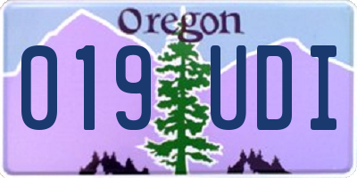 OR license plate 019UDI