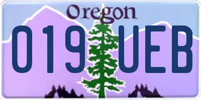 OR license plate 019UEB