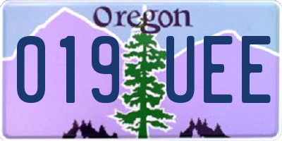 OR license plate 019UEE
