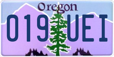 OR license plate 019UEI