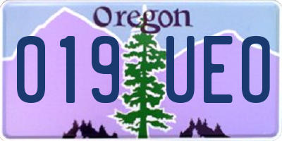 OR license plate 019UEO
