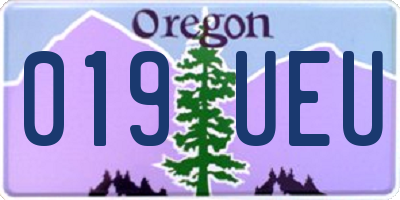 OR license plate 019UEU