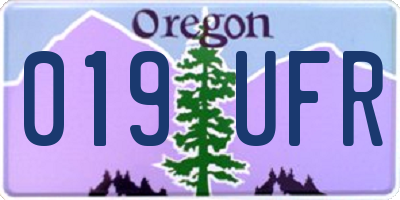 OR license plate 019UFR