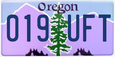 OR license plate 019UFT