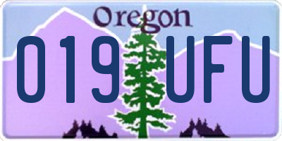 OR license plate 019UFU