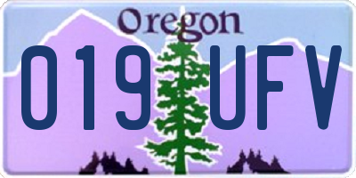 OR license plate 019UFV