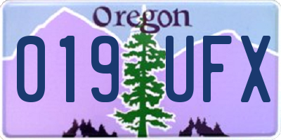 OR license plate 019UFX