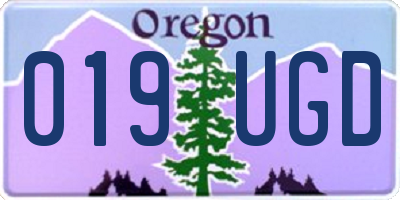 OR license plate 019UGD