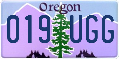 OR license plate 019UGG