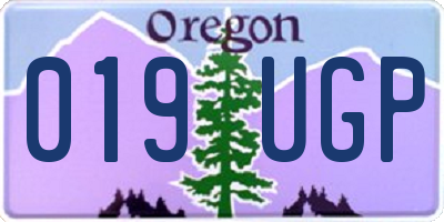 OR license plate 019UGP
