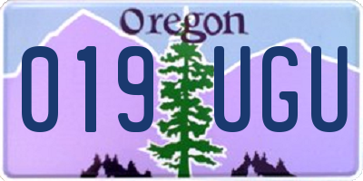 OR license plate 019UGU