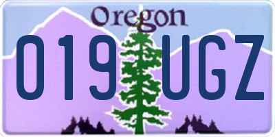 OR license plate 019UGZ