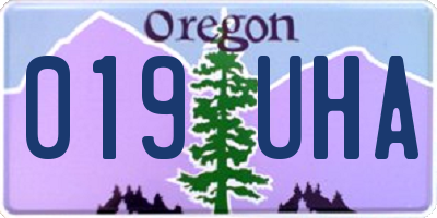 OR license plate 019UHA