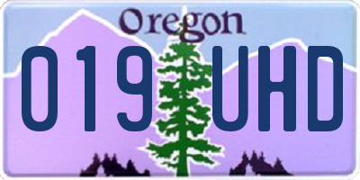 OR license plate 019UHD