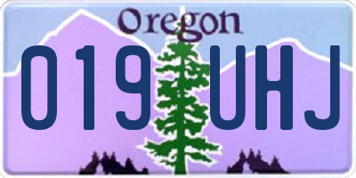 OR license plate 019UHJ