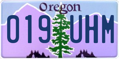 OR license plate 019UHM