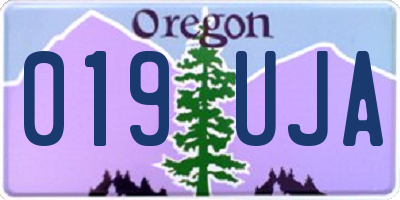 OR license plate 019UJA