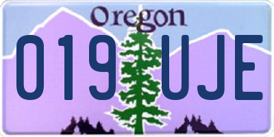 OR license plate 019UJE
