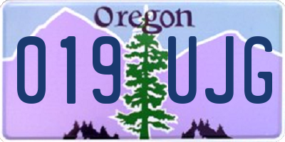 OR license plate 019UJG