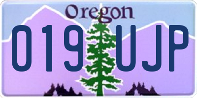 OR license plate 019UJP